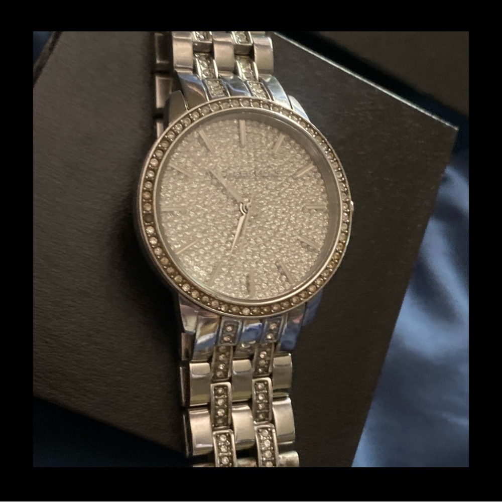 Michael Kors Collection Silver Crystal Watch